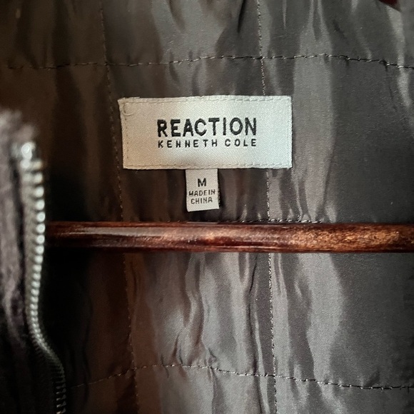 Mens Kennth Cole Reaction Double Breast Dress Peacoat Chocolate Brown EUC - Picture 8 of 15